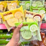 Combo 3 Cái Bánh Bông Lan Cuộn OBALAB Vị Socola/ Vị Trà Xanh/ Vị Phô Mai 60g