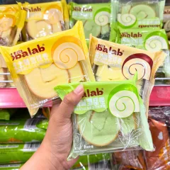 Combo 3 Cái Bánh Bông Lan Cuộn OBALAB Vị Socola/ Vị Trà Xanh/ Vị Phô Mai 60g
