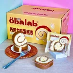 Combo 3 Cái Bánh Bông Lan Cuộn OBALAB Vị Socola/ Vị Trà Xanh/ Vị Phô Mai 60g
