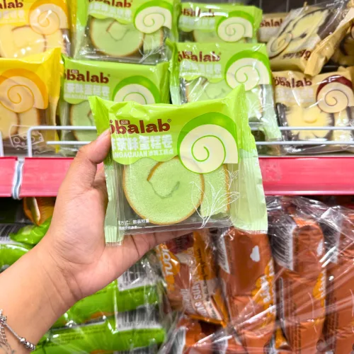 Combo 3 Cái Bánh Bông Lan Cuộn OBALAB Vị Socola/ Vị Trà Xanh/ Vị Phô Mai 60g