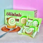 Combo 3 Cái Bánh Bông Lan Cuộn OBALAB Vị Socola/ Vị Trà Xanh/ Vị Phô Mai 60g