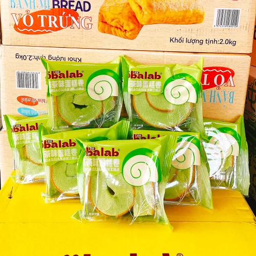 Combo 3 Cái Bánh Bông Lan Cuộn OBALAB Vị Socola/ Vị Trà Xanh/ Vị Phô Mai 60g