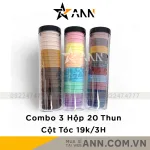 Combo 3 hộp dây thun buộc tóc trơn, mỗi hộp 20 chiếc 19.5cm