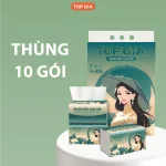 Giấy ăn Top Gia Sắc Việt, combo 3 gói, 300 tờ x 4 lớp