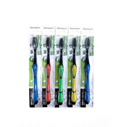 Bảng giá sỉ combo 5 Bàn Chải Đánh Răng Than Tre Marongun - Bàn Chải Than Tre Lông Mềm 21cm