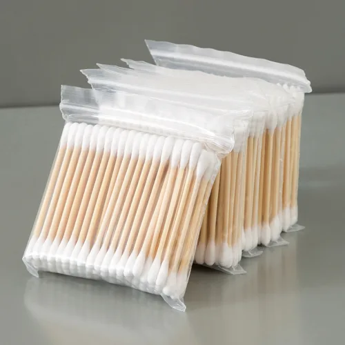 Bộ 5 gói tăm bông thân gỗ hai đầu dài 8 cm