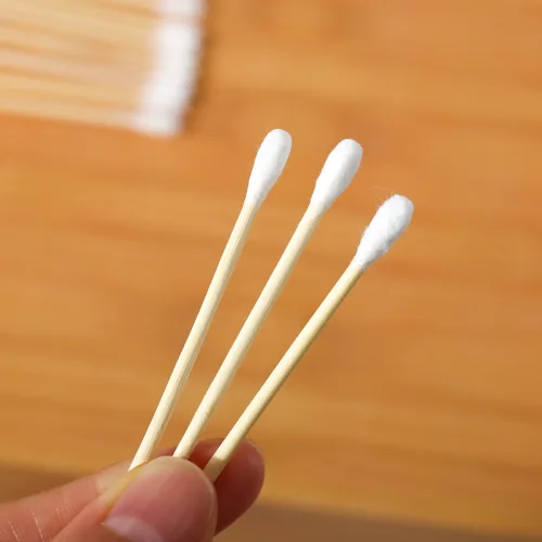 Bộ 5 gói tăm bông thân gỗ hai đầu dài 8 cm