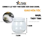 Phân phối combo 5 Lọ Thủy Tinh Đựng Sữa Chua - Hủ Sữa Chua Béo Ú 200ml