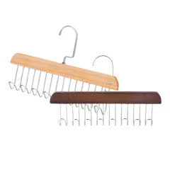 Combo 5 Móc Treo Đồ Lót - Thanh 8 Móc Treo Gỗ Xoay 360 Độ 18x27.5cm