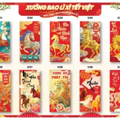 Combo 50 Bao Lì Xì Tết Bính Ngọ 2026 - Khách Chọn Tối Đa 5 mẫu