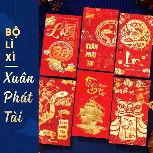 Phân phối combo 50 Bao Lì Xì Tết Ất Tỵ 2025