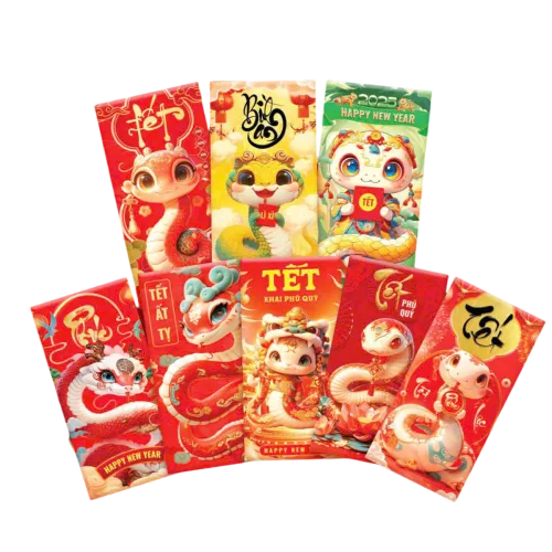 Combo 50 Bao Lì Xì Tết Ất Tỵ 2025 – một lựa chọn đáng tham khảo trong Bao lì xì Tết
