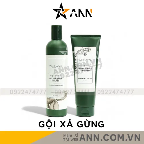 Đánh giá combo bộ dầu gội xả Weilaiya mọc tóc chiết xuất gừng xả