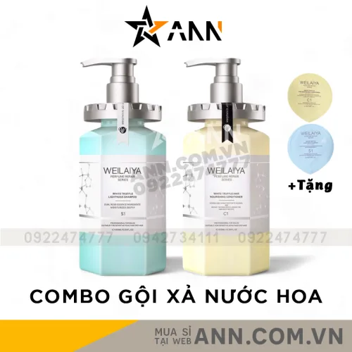Weilaiya Perfume Repair Series, combo dầu gội và dầu xả 450ml kèm set mini