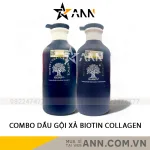 Bộ gội xả Biotin Collagen Essence Voudioty màu xanh 500ml