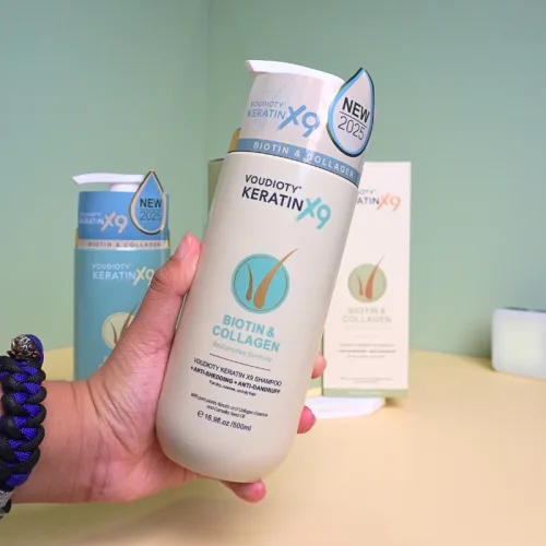 Bộ dầu gội và dầu xả Voudioty Keratin X9 Biotin Collagen 500ml
