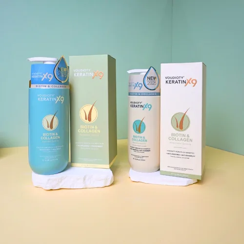 Bộ dầu gội và dầu xả Voudioty Keratin X9 Biotin Collagen 500ml