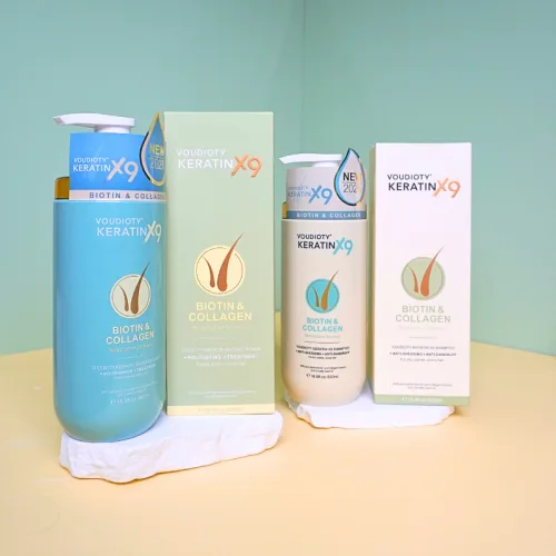 Bộ dầu gội và dầu xả Voudioty Keratin X9 Biotin Collagen 500ml