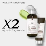 Bộ gội xả gừng Weilaiya Zingiber X2 Ginger Essence màu nâu