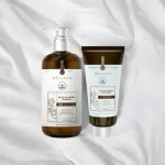 Bộ gội xả gừng Weilaiya Zingiber X2 Ginger Essence màu nâu