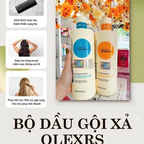 Phân phối combo Dầu Gội Xả Olexrs Hair Salon Argan Oil 500ml