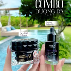 Bảng giá sỉ combo Dưỡng Da Face Cá Hồi DNA Pro V2 Lớn + Serum Bakuchiol Ampoule V2 Lớn Meea Orgin