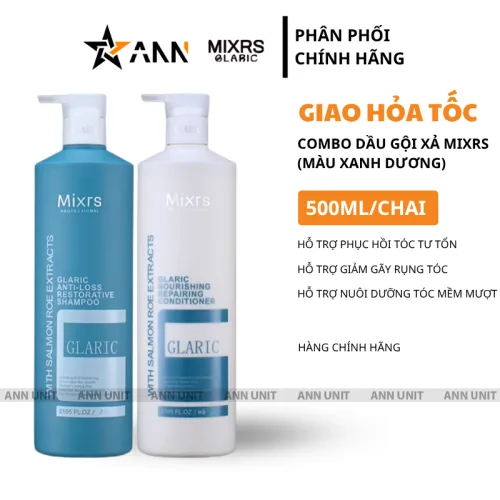 Sỉ combo Gội Xả Mixrs Màu Xanh Dương 500ml