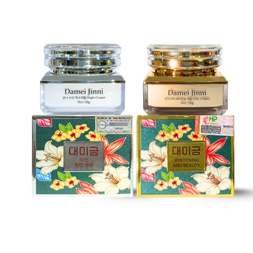 Khám phá Combo Kem Face Damei Jinni Dm Ngày Đêm Có Tem 20g Công Nghệ Hàn Quốc Phiên Bản Mới thuộc nhóm mỹ phẩm demejine