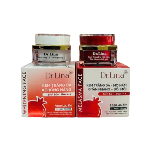 Hình ảnh Combo Kem Face Dưỡng Trắng Da Mặt Dr.Lina Lựu Đỏ Ngày Đêm 18g Hỗ Trợ Trắng Da Mờ Nám trong bộ sưu tập dr lacir