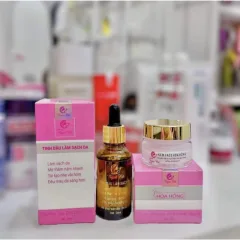Combo Ngọc Nữ Cao Cấp - Kem Face Hoa Hồng 15g & Serum 30ml Hỗ Trợ Cải Thiện Da Thâm Nám Lão Hóa Da