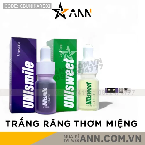 Sỉ combo Serum Trắng Răng Unismile+Serum Hôi Miệng Unisweet 10ml (giá combo đã giảm không tặng)