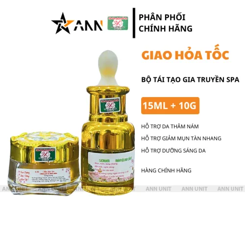 Bộ Spa Tái Tạo Gia Truyền gồm Kem Face 10g và Serum 15ml