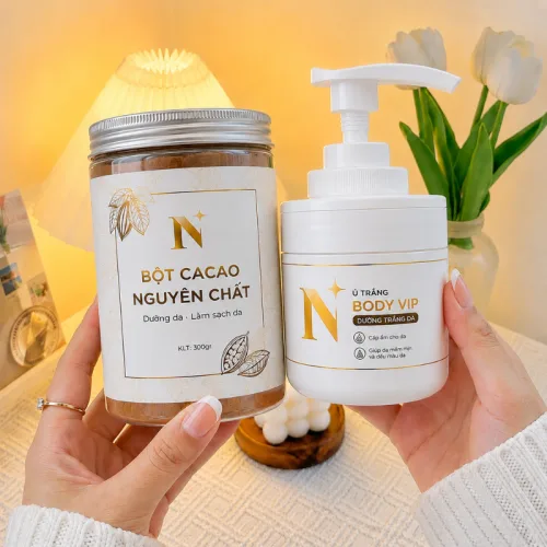 Combo Ủ Trắng Da Đông Anh - Ủ Trắng Body Vip Tn Đông Anh 300g + Bột Ca Cao Nguyên Chất Tn Đông Anh 300g