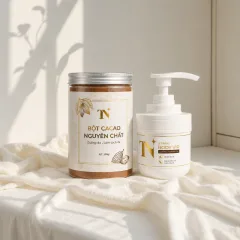 Combo Ủ Trắng Da Đông Anh - Ủ Trắng Body Vip Tn Đông Anh 300g + Bột Ca Cao Nguyên Chất Tn Đông Anh 300g