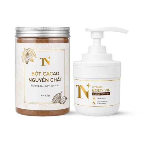 Combo Ủ Trắng Da Đông Anh - Ủ Trắng Body Vip Tn Đông Anh 300g + Bột Ca Cao Nguyên Chất Tn Đông Anh 300g