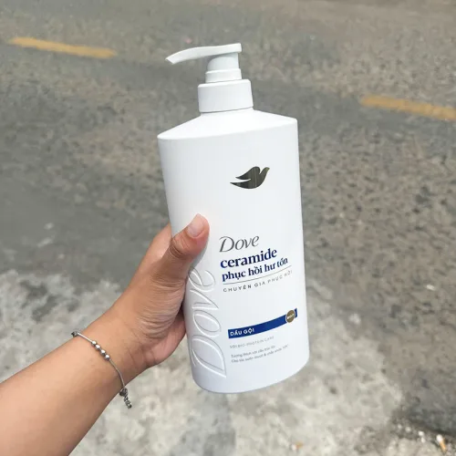 Dầu Gội Dove Ceramide Phục Hồi Hư Tổn 880g - Chai Xanh