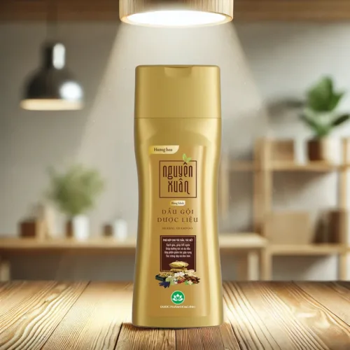 Dầu gội dược liệu Nguyên Xuân Bồng Bềnh màu kem, 250ml