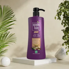 Dầu Gội Dược Liệu Nguyên Xuân Chắc Khỏe Cho Tóc Yếu 450ml - Màu Tím