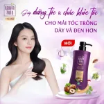 Dầu gội dược liệu Nguyên Xuân màu tím, dòng Chắc Khỏe cho tóc yếu 450ml