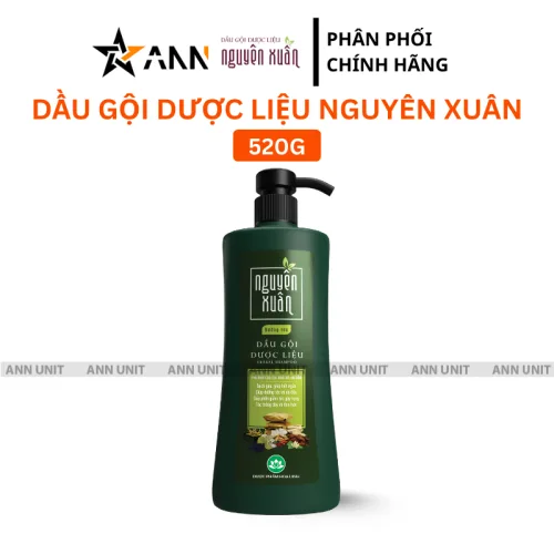 Dầu Gội Dược Liệu Nguyên Xuân Cho Tóc Hư Tổn 450ml - Xanh Lá Đậm