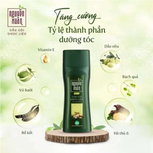 Dầu Gội Dược Liệu Nguyên Xuân Dưỡng Tóc Cho Tóc Hư Tổn 260g - Xanh Rêu
