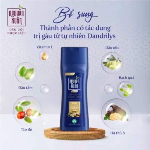 Dầu Gội Dược Liệu Nguyên Xuân Sạch Gàu 275ml - Màu Xanh Dương Đậm