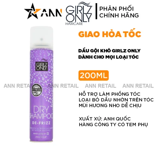 Girlz Only Dầu Gội Khô Hương Nho Màu Tím 200ml