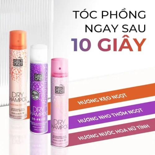 Girlz Only Dawn Til Dusk dầu gội khô xanh hương trái cây 200ml