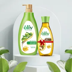 Dầu Gội Ôliu Ôliv Giúp Tóc Chắc Khỏe Bồng Bềnh 650ml - Tặng Dầu Tắm Oliu 3x Dưỡng Ẩm