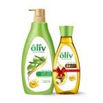 Dầu gội Ôliv Ôliu 650ml kèm dầu tắm Oliu 3X dưỡng ẩm