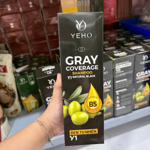 Dầu Gội Phủ Bạc Yeho Y1 425g - Dầu Gội Nhuộm Phủ Bạc Màu Đen
