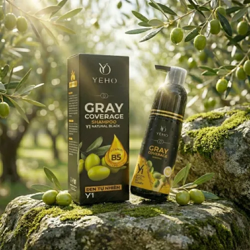 Dầu Gội Phủ Bạc Yeho Y1 425g - Dầu Gội Nhuộm Phủ Bạc Màu Đen