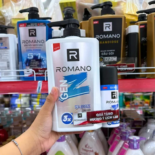 Dầu Gội Romano Gen Z 650g - Dầu Gội Nam Chai Trắng (Tặng Xịt Khử Mùi) – một lựa chọn đáng tham khảo trong Romano