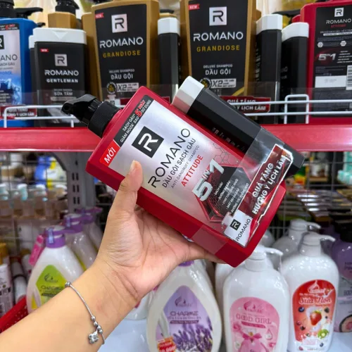 Bảng giá sỉ dầu Gội Romano Sạch Gàu Anti - Dandruff Shampoo Attitude 5 In 1 650g - Dầu Gội Nam Chai Đỏ (Tặng Sữa Tắm Sạch Sảng Khoái)